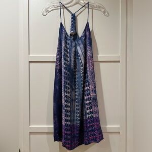 Renee C. Boho Racerback Ikat Midi Dress M